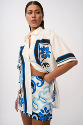 BY JOHNNY - AZURE GRANADA FLOWER SHIRT